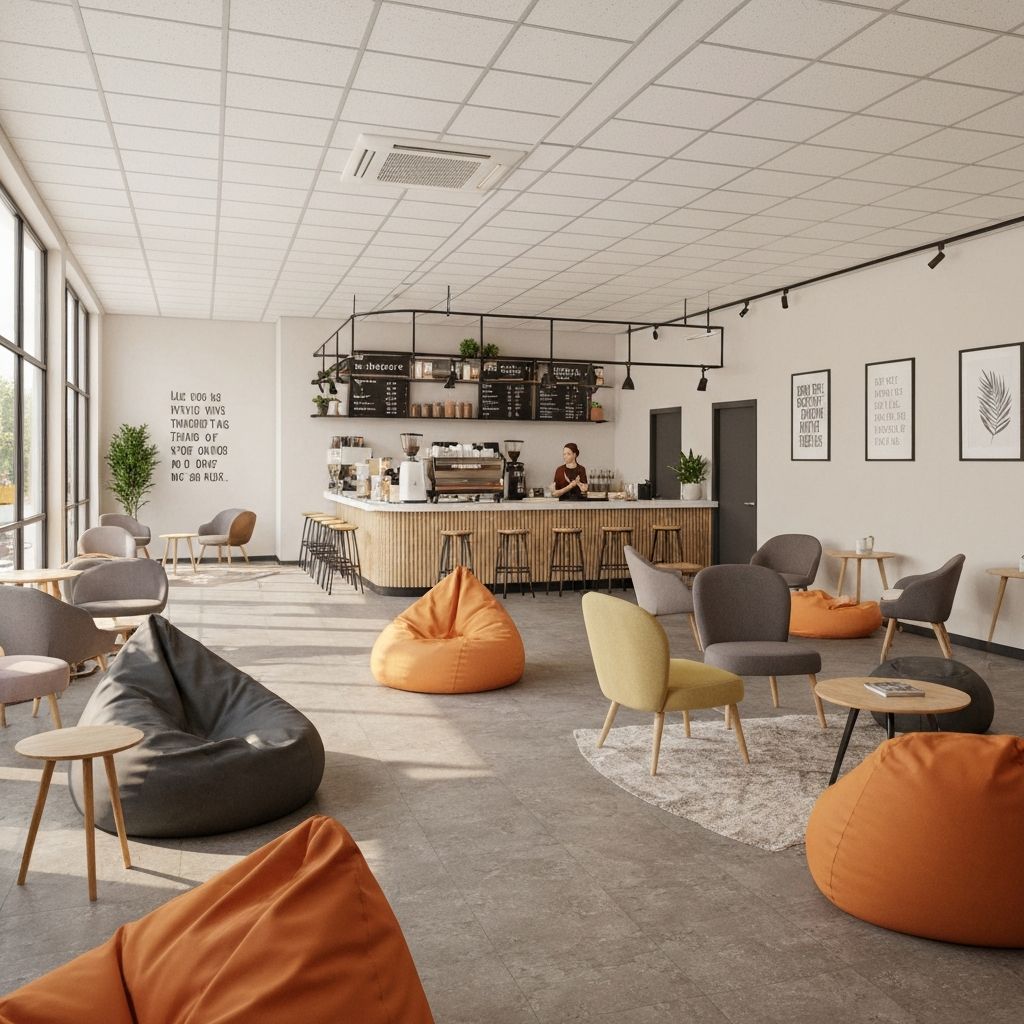 Coworking day pass providing access to shared workspace with coffee and WiFi