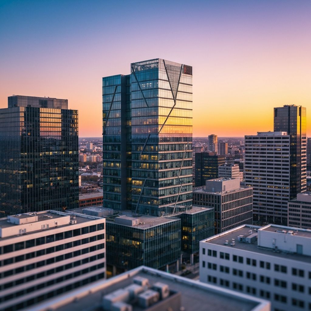 Maryland office buildings and business district skyline