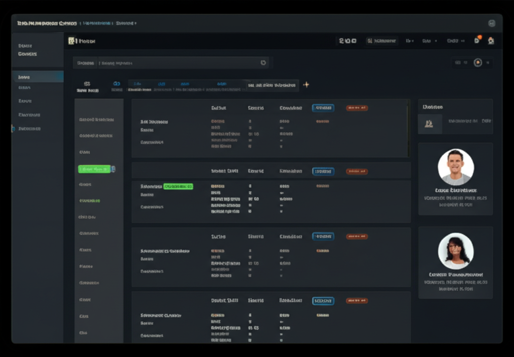 Vendor management system showing work orders and performance tracking